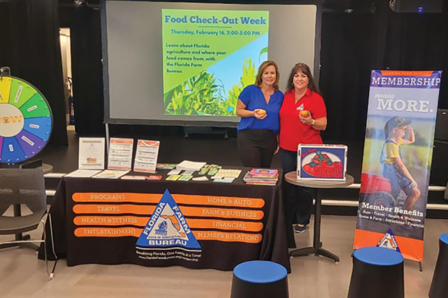 Dade County Farm Bureau at their Food Check-Out Week booth